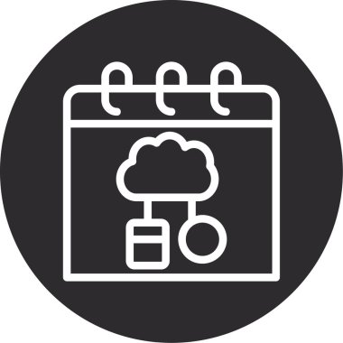 bulut depolama simgesi, vektör illüstrasyonu