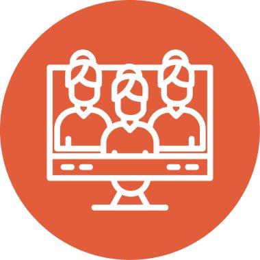 İş ekibi toplantısı. Web simgesi