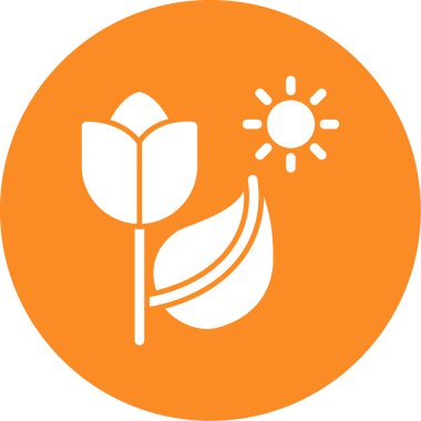 Bir çiçek simgesinin vektör illüstrasyonu