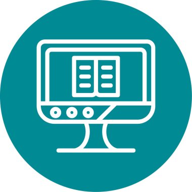 Monitör. Web simgesi basit illüstrasyon