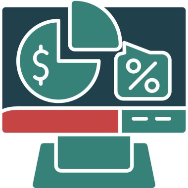 Dolar ve dizüstü bilgisayar vektör çizimi