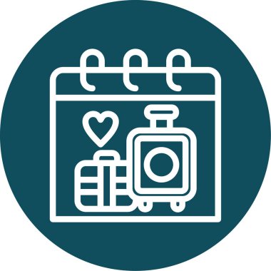 Bir takvim simgesinin vektör illüstrasyonu