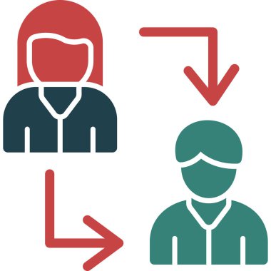 Hasta doktor simgesi, vektör illüstrasyonu