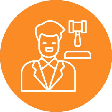 Kişinin bir simgesinin vektör çizimi