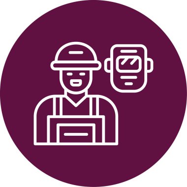 İnşaat işçisinin vektör çizimi