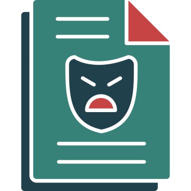 belge simgesi, düz tasarım