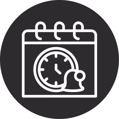 Alarm saat simgesi vektör illüstrasyonu