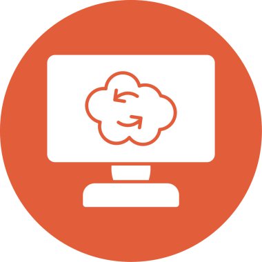 Bulut hesaplama. simge tasarımı