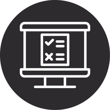 Tamam. Web simgesi basit illüstrasyon