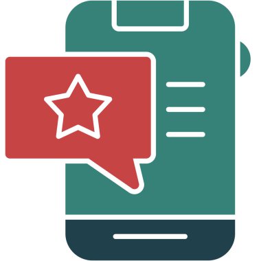 Sohbet baloncuğu simgesi olan akıllı telefon, vektör illüstrasyonu