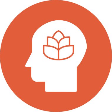 Beyin vektör simgesi modern basit tasarım