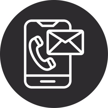 telefon simgesi, basit vektör illüstrasyonu