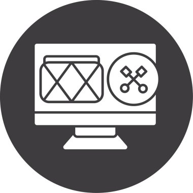 tarayıcı simgesi, vektör illüstrasyonu