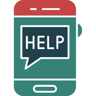 Cep telefonu simgesini ana hatlarıyla doldurmaya yardım et