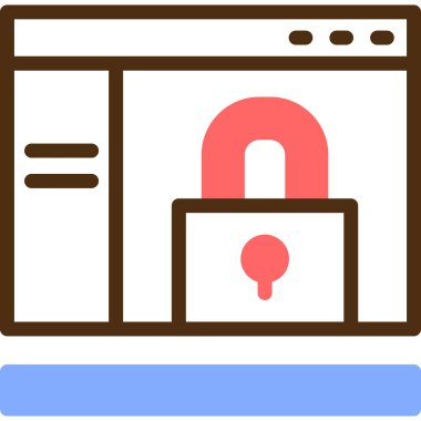 Tarayıcı. Web simgesi basit illüstrasyon