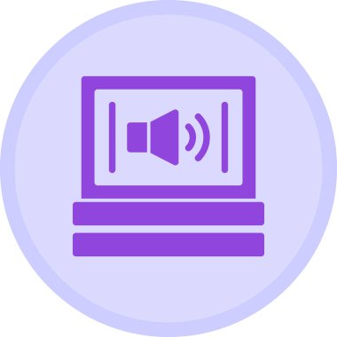 Ses. Web simgesi basit illüstrasyon