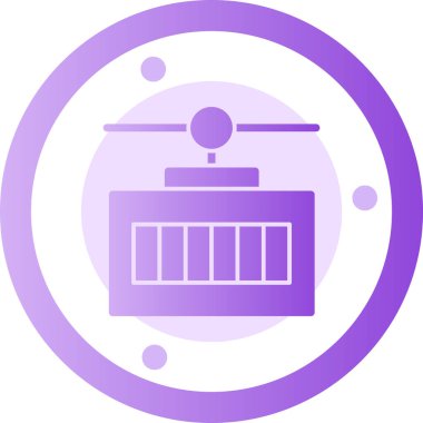 Bir benzin istasyonu simgesinin vektör illüstrasyonu