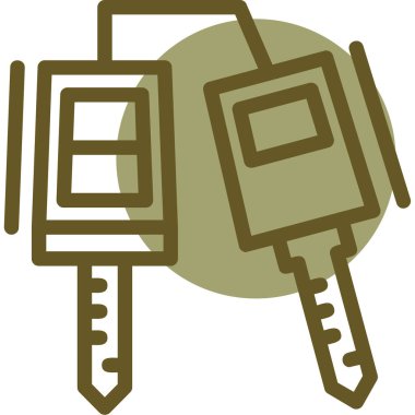 Evin anahtarı simgesi. Basit tasarım