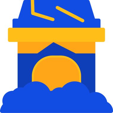 İnşaat endüstrisi simgesi düz stil