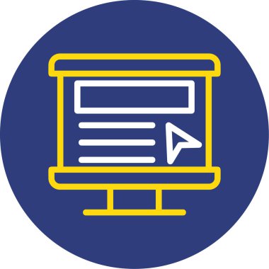 Bilgisayar. Web simgesi basit illüstrasyon