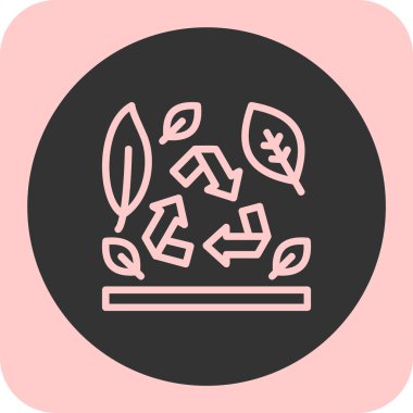 Bir çiçek simgesinin vektör illüstrasyonu