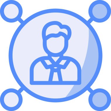 Bir insan simgesinin vektör illüstrasyonu