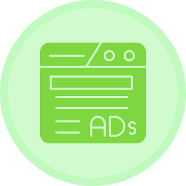 reklam reklam simgesi doldurulmuş tasarım.