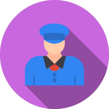 Polis. Web simgesi basit illüstrasyon