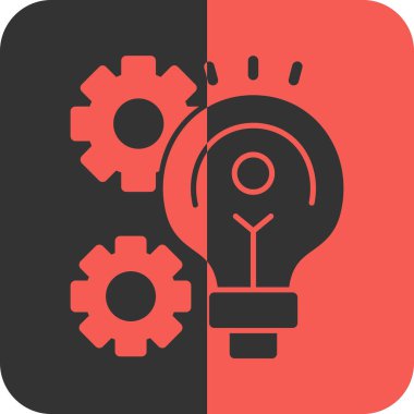 Beyaz arkaplanda ampul simgesi, vektör illüstrasyonu