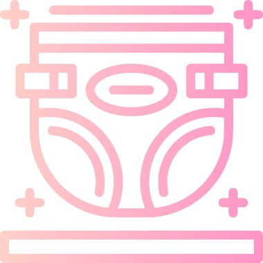 Bebek bezi simgesinin vektör illüstrasyonu