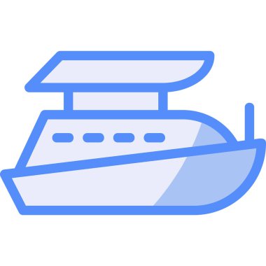 Gemi. Web simgesi basit illüstrasyon