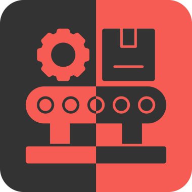 Düz dizaynlı sanayi fabrikası simgesi