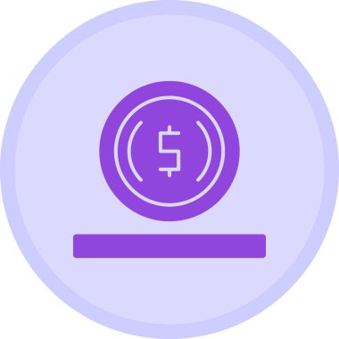 Dolar. Web simgesi basit illüstrasyon