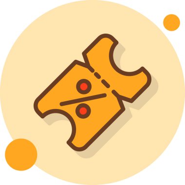 Kupon web simgesi, vektör illüstrasyonu