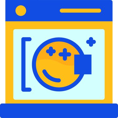 Kamera. Web simgesi basit illüstrasyon