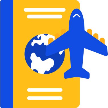  Pasaport ikonu vektör illüstrasyonu   