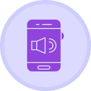 Ses ve akıllı telefonun vektör illüstrasyonu