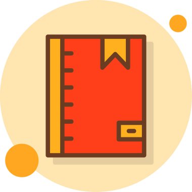 kitap simgesi ve vektör illüstrasyonu beyaz arkaplanda izole edildi