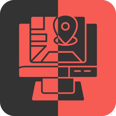 Harita konumu vektör simgesi