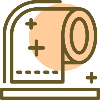 Tuvalet kağıdı simgesinin vektör illüstrasyonu