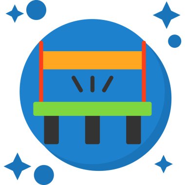 Trambolin. Web simgesi basit illüstrasyon