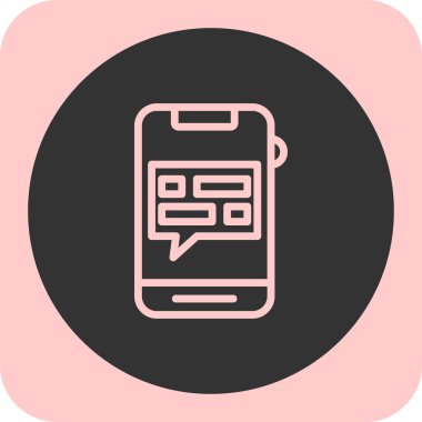 ileti ikonu vektör illüstrasyonu