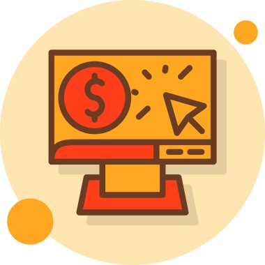 Pazarlama. Web simgesi basit illüstrasyon