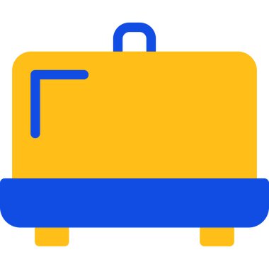 Bavul. Web simgesi basit illüstrasyon