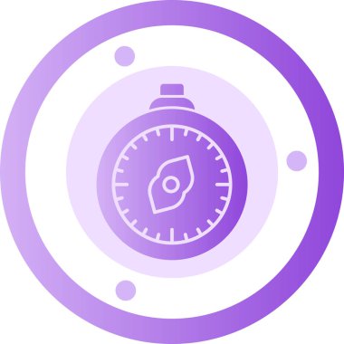 Pusula. Web simgesi basit illüstrasyon