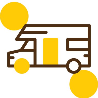 Otobüs. Web simgesi basit illüstrasyon