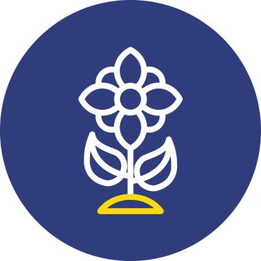 Çiçek simgesinin vektör illüstrasyonu