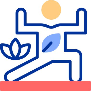 Sağlıklı bir yaşam tarzı. Basit simge