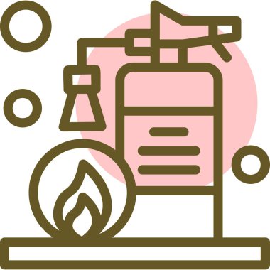 Ateş simgesi, vektör çizimi