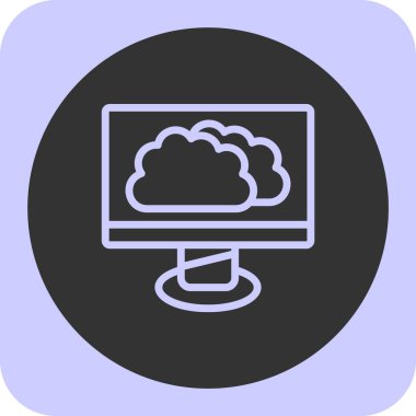 Soyut arkaplanda bulut hesaplama simgesi izole edildi